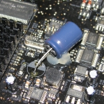 Replacement capacitor fitted